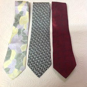 JHANE BARNES Neck Ties Lot of Three (3)